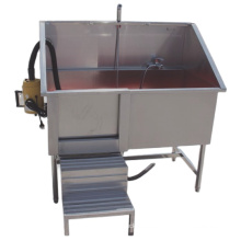 High quality 304 stainless steel pet medical bath sink with mobile door and blower
